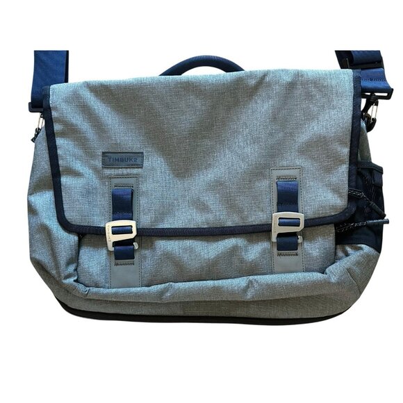 Timbuk2 Command Laptop Messenger Bag Crossbody Gray Navy Blue Travel - Picture 3 of 12